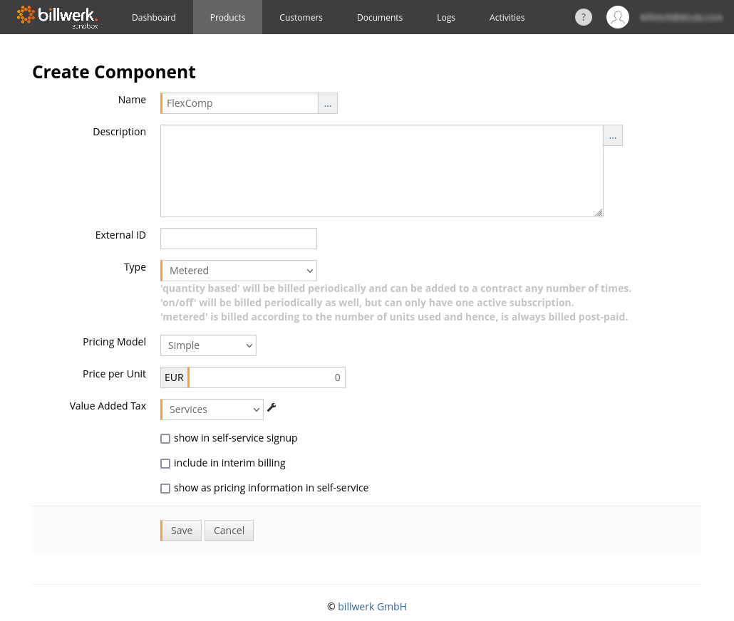 Configuring your flex component